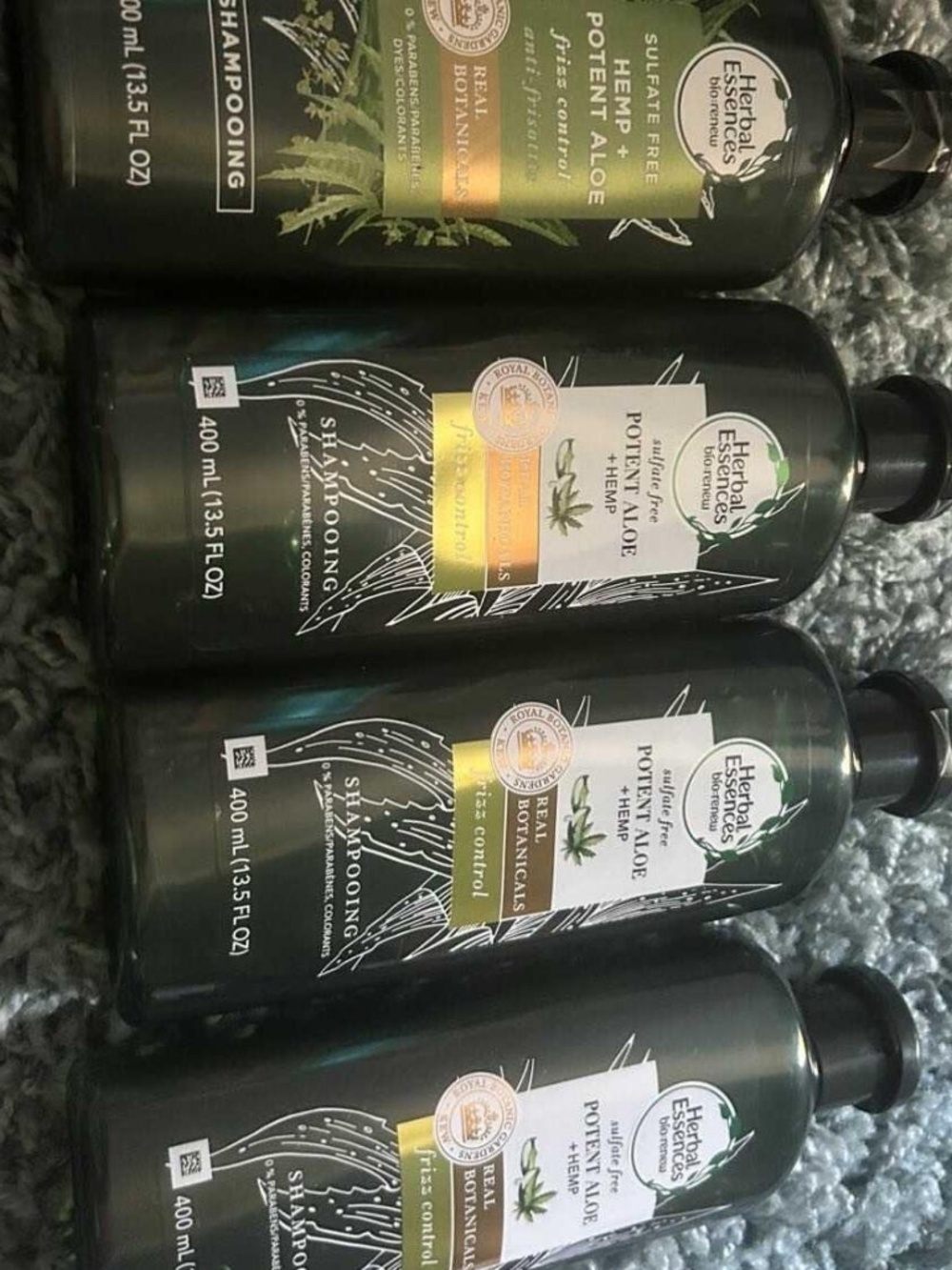 Lot of 4 Herbal Essences Aloe & Hemp Shampoo